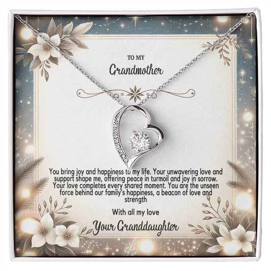 4055(b) Forever Love Necklace, Gift to my Grandma with Beautiful Message Card