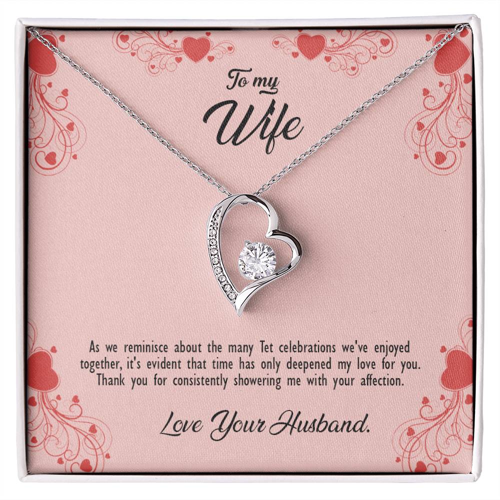 valentine-29a Forever Love Necklace, Gift to my Wife with Beautiful Message Card