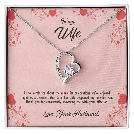 valentine-29a Forever Love Necklace, Gift to my Wife with Beautiful Message Card