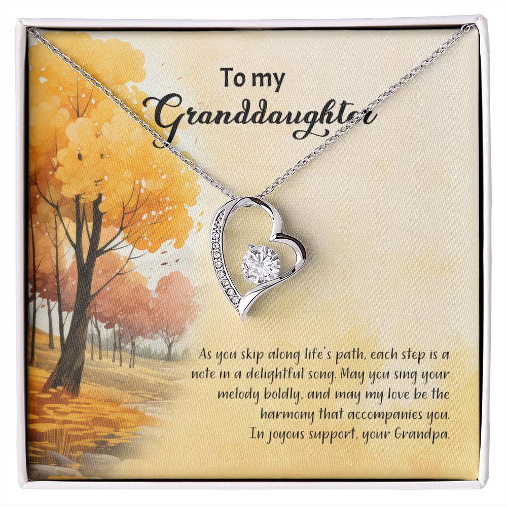 4041d Forever Love Necklace, Gift to my Granddaughter with Beautiful Message Card