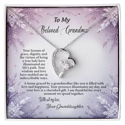 4054a Forever Love Necklace, Gift to my Grandma with Beautiful Message Card