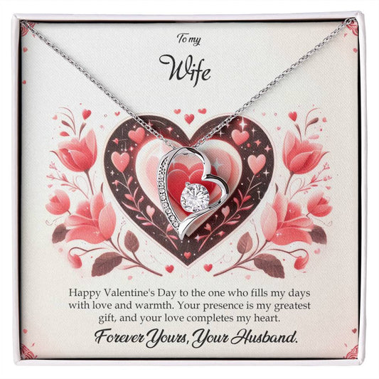 Valentine-st5a Forever Love Necklace, Gift to my Wife with Beautiful Message Card