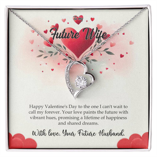 Valentine-st11d Forever Love Necklace, Gift to my Future Wife with Beautiful Message Card