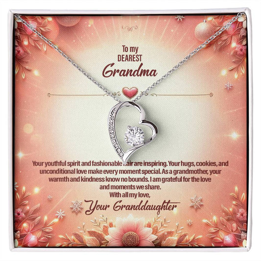 4051c Forever Love Necklace, Gift to my Grandma with Beautiful Message Card