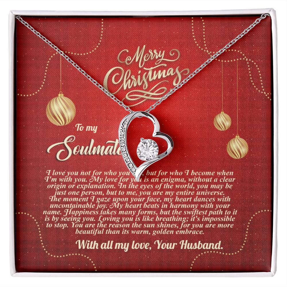 94096c Forever Love Necklace, Gift to My Soulmate with Beautiful Message Card