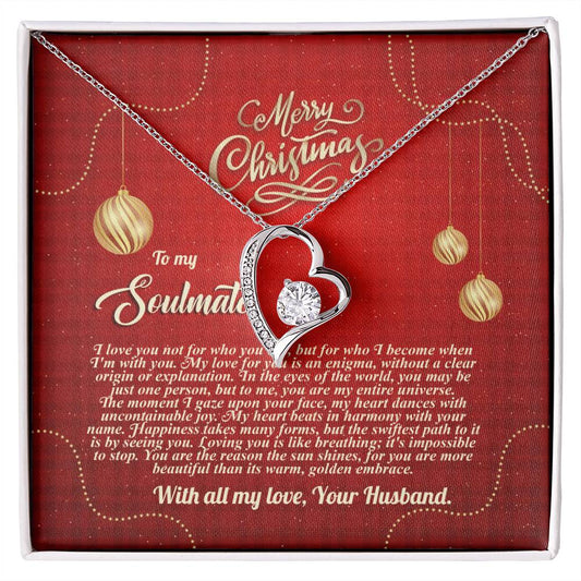 94096c Forever Love Necklace, Gift to My Soulmate with Beautiful Message Card