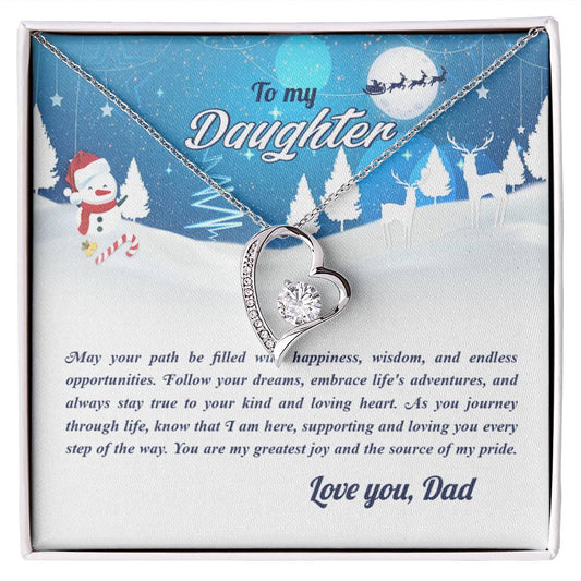 4008a Forever Love Necklace, Gift to my Daughter with Beautiful Message Card