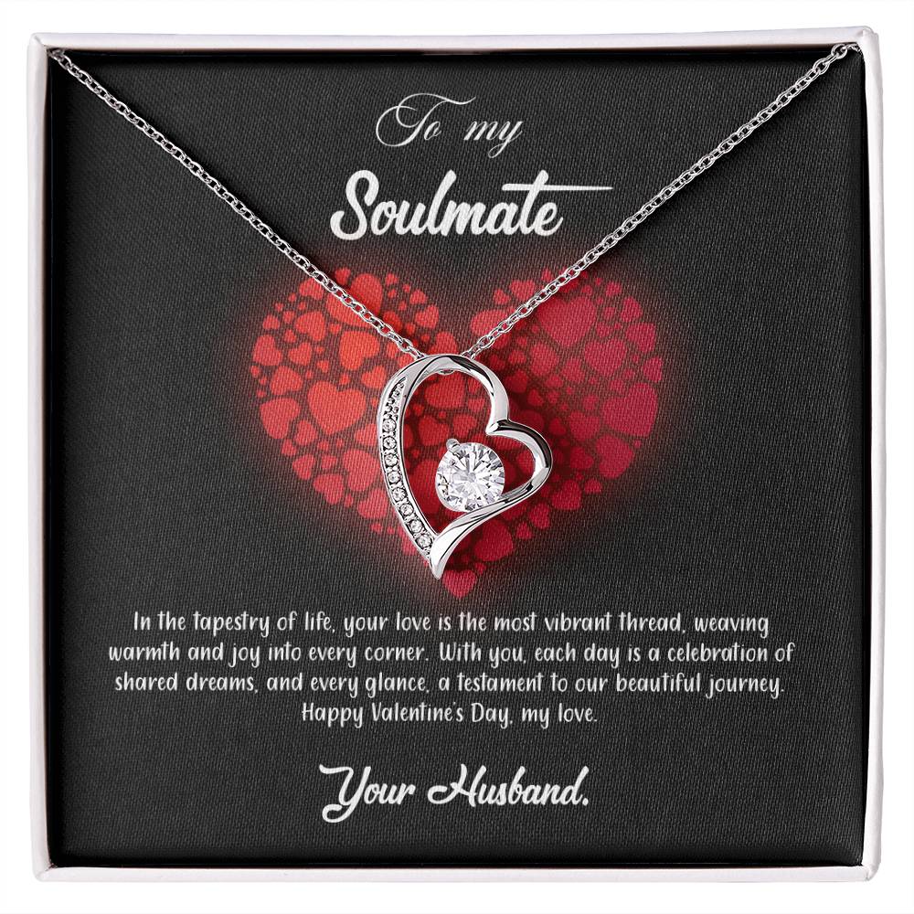 valentine-23b Forever Love Necklace, Gift to My Soulmate with Beautiful Message Card