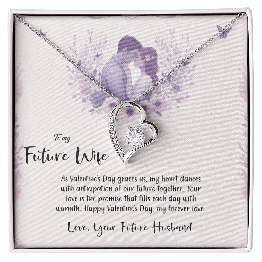 Valentine-st14d Forever Love Necklace, Gift to my Future Wife with Beautiful Message Card