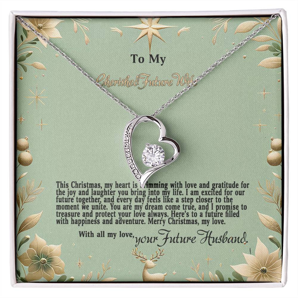 4047c Forever Love Necklace, Gift to my Future Wife with Beautiful Message Card