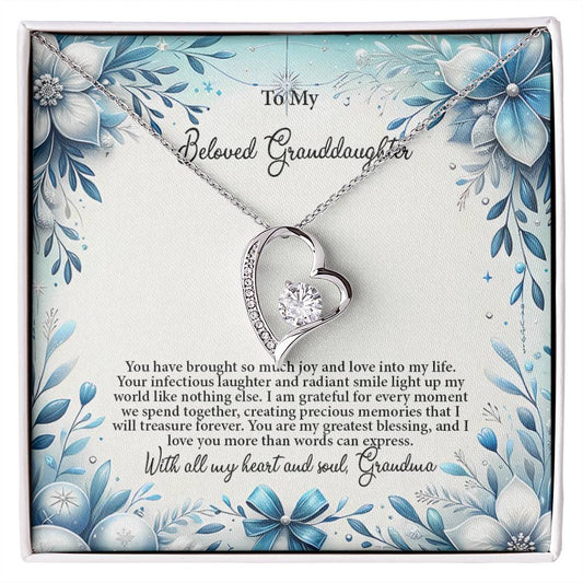 4050a Forever Love Necklace, Gift to my Granddaughter with Beautiful Message Card