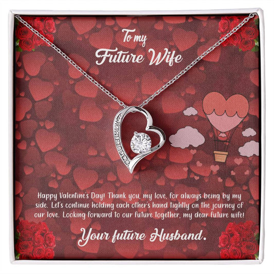 valentine-27d Forever Love Necklace, Gift to my Future Wife with Beautiful Message Card