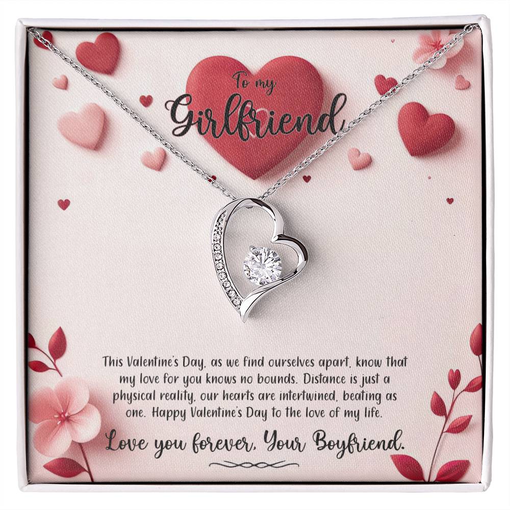 Valentine-st6c Forever Love Necklace, Gift to my Girlfriend with Beautiful Message Card