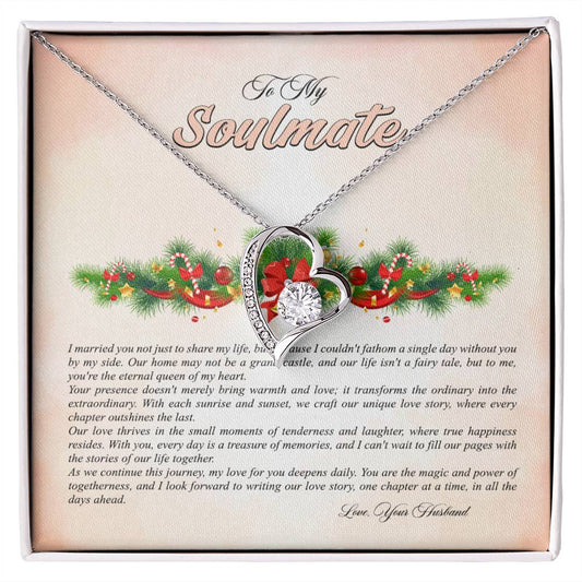 4009b Forever Love Necklace, Gift to My Soulmate with Beautiful Message Card