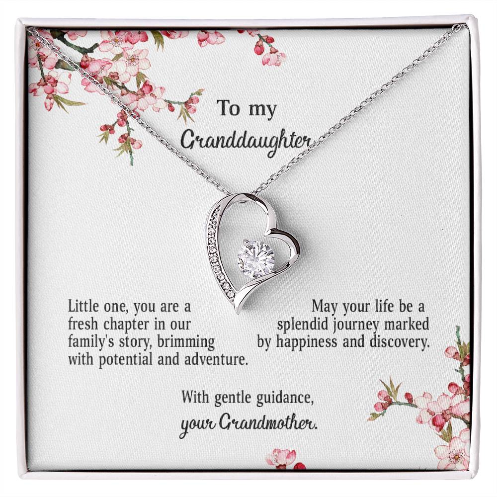 4039d Forever Love Necklace, Gift to my Granddaughter with Beautiful Message Card