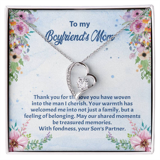 4038d Forever Love Necklace, Gift to my Boyfriend's Mom with Beautiful Message Card