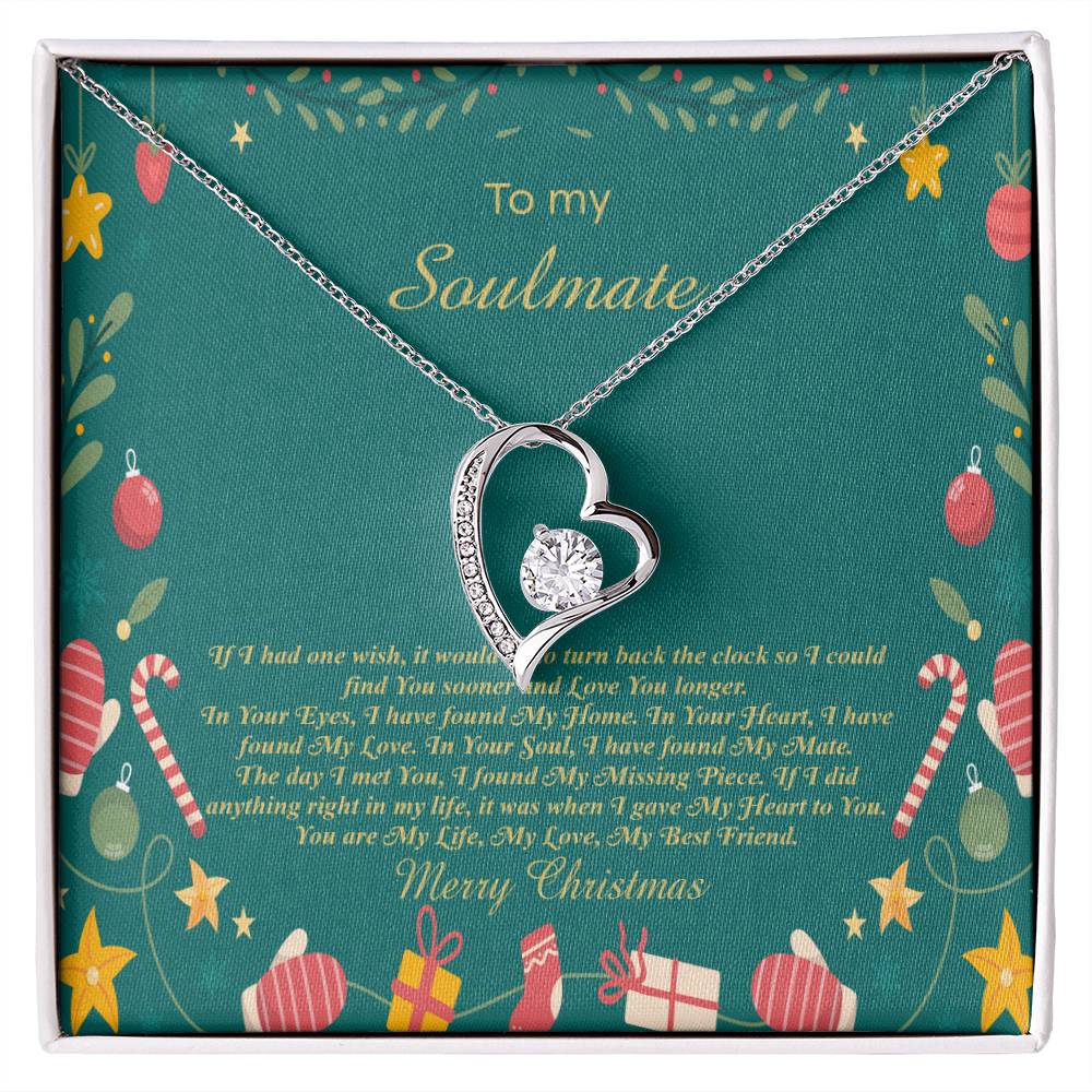 94098a Forever Love Necklace, Gift to My Soulmate with Beautiful Message Card