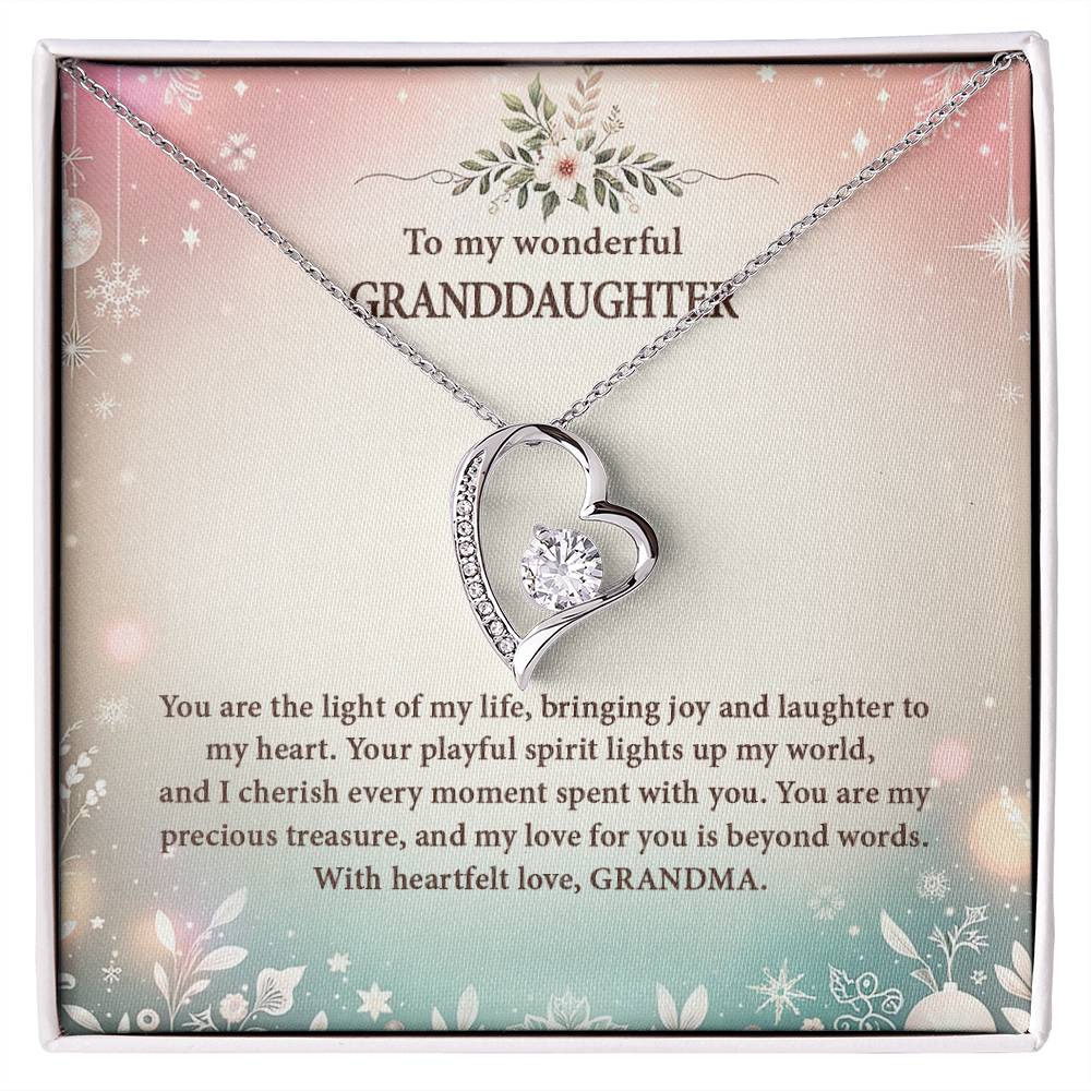 4057a Forever Love Necklace, Gift to my Granddaughter with Beautiful Message Card