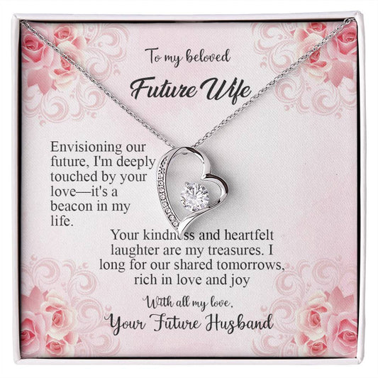 4036b Forever Love Necklace, Gift to my Future Wife with Beautiful Message Card