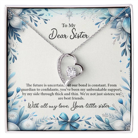 4050d Forever Love Necklace, Gift to my Sister with Beautiful Message Card