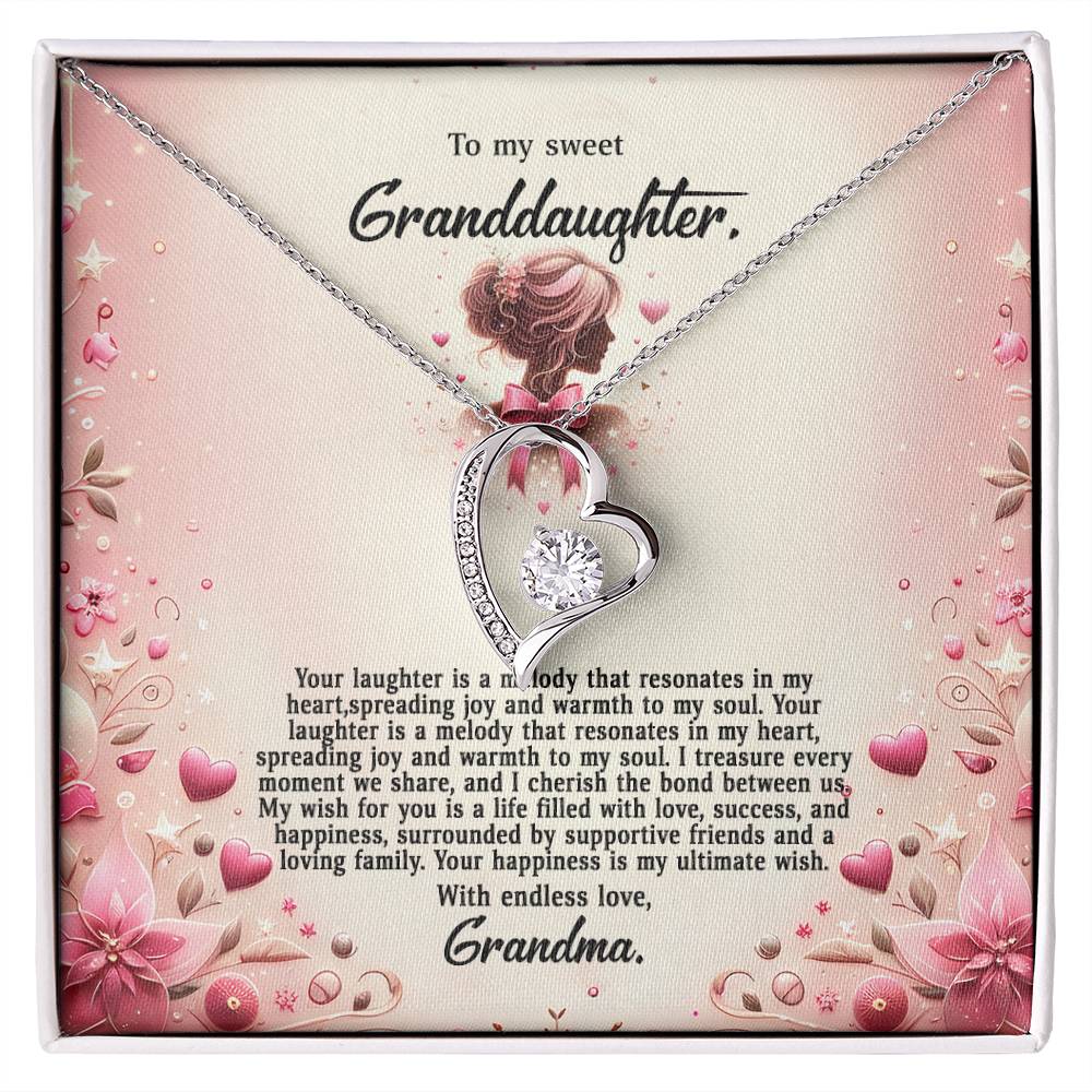 4058(b) Forever Love Necklace, Gift to my Granddaughter with Beautiful Message Card