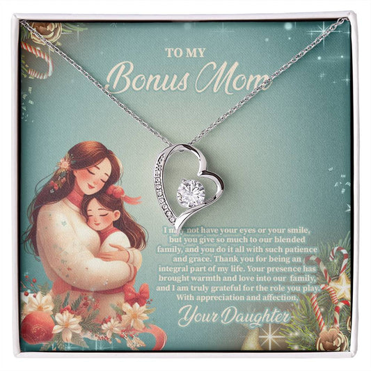 4024c Forever Love Necklace, Gift to my Stepmom with Beautiful Message Card