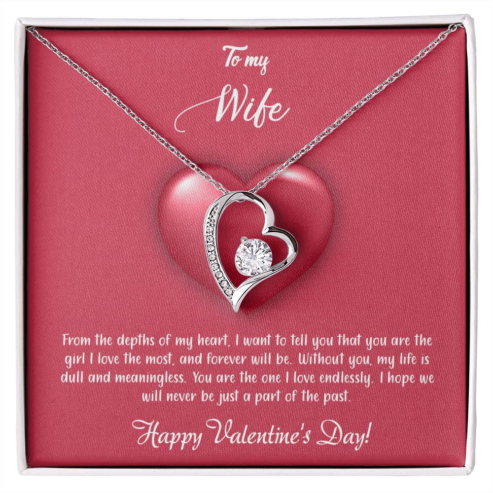 valentine-35a Forever Love Necklace, Gift to my Wife with Beautiful Message Card