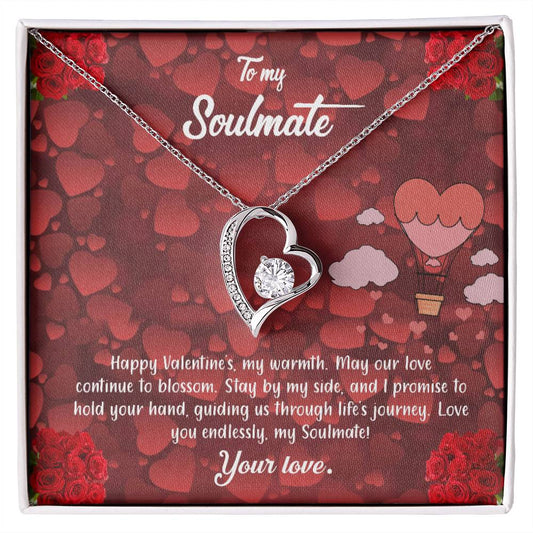 valentine-27b Forever Love Necklace, Gift to My Soulmate with Beautiful Message Card