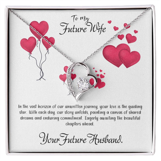 valentine-11d Forever Love Necklace, Gift to my Future Wife with Beautiful Message Card