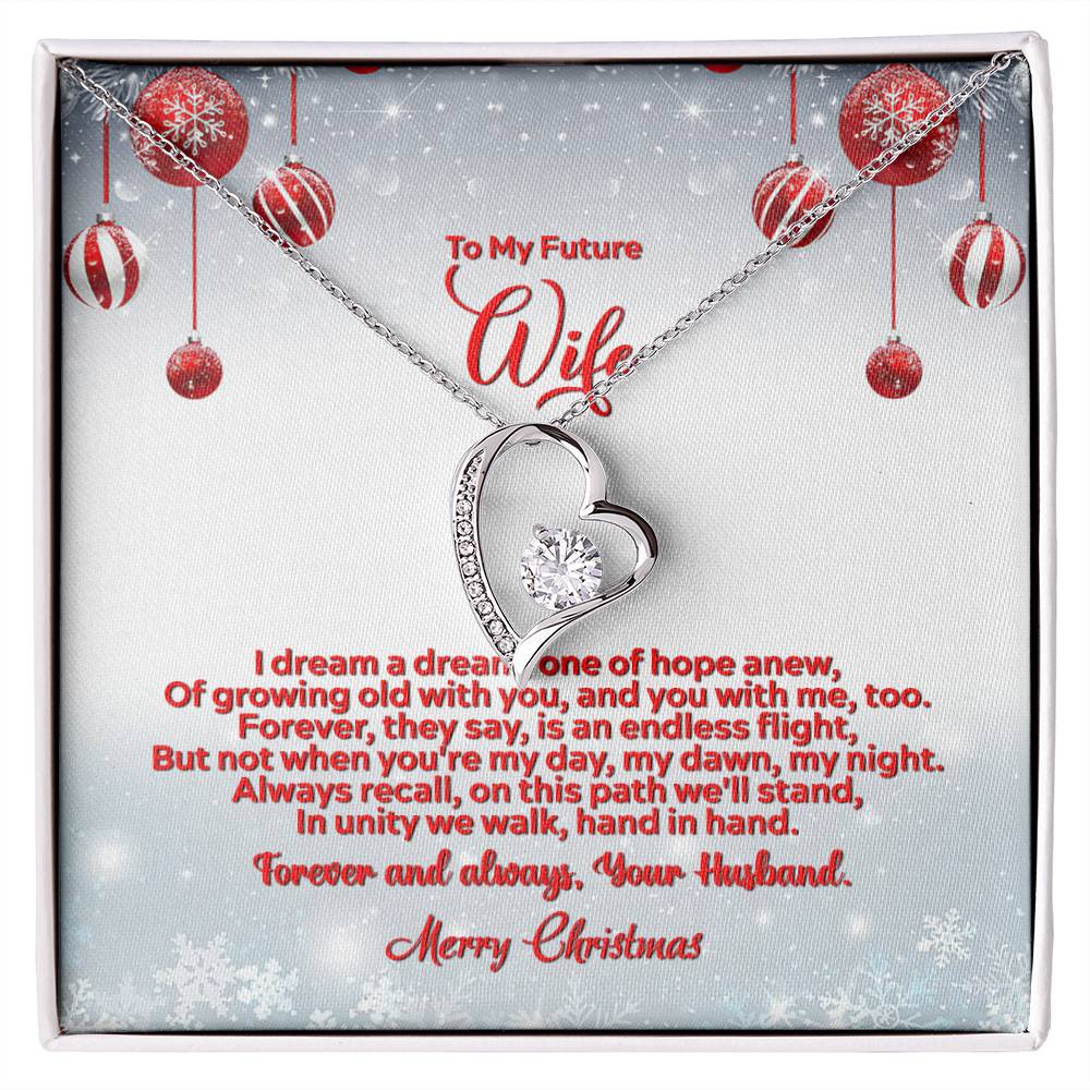 4012b Forever Love Necklace, Gift to my Wife with beautiful Message Card