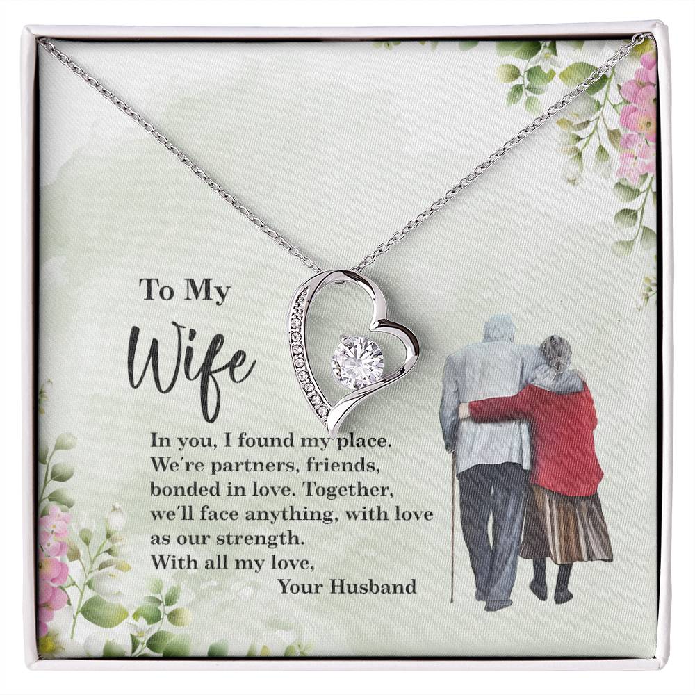 4028a Forever Love Necklace, Gift to my Wife with beautiful Message Card