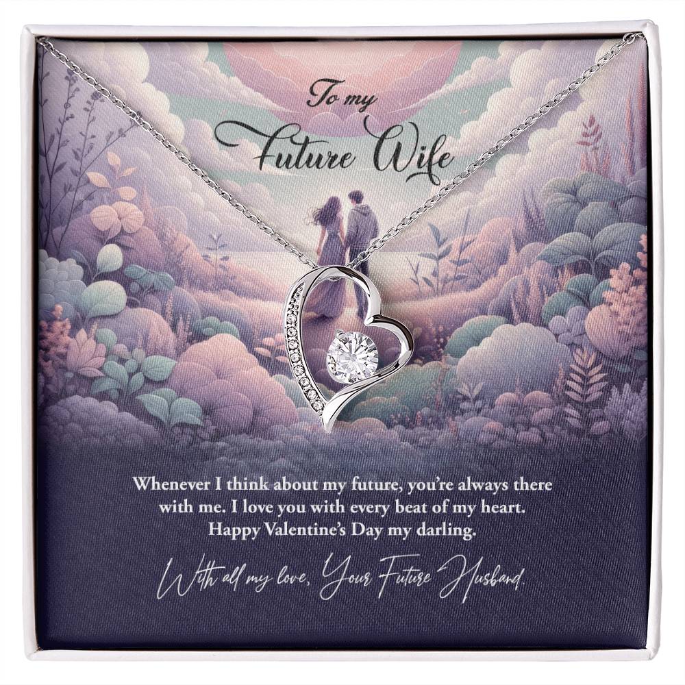 Valentine-st23d Forever Love Necklace, Gift to my Future Wife with Beautiful Message Card