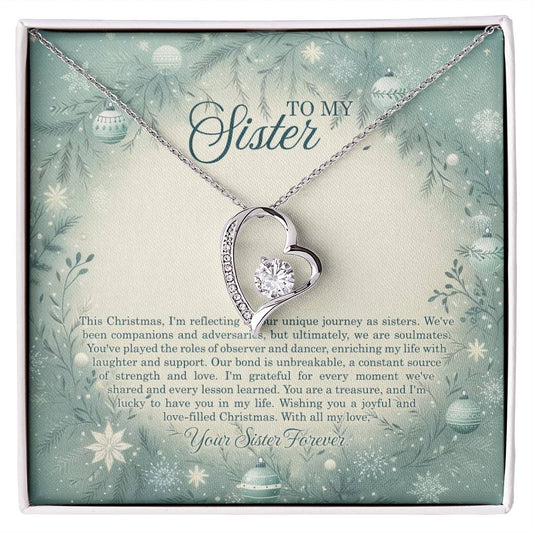 95320c Forever Love Necklace, Gift to my Sister with Beautiful Message Card