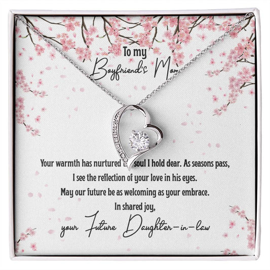 4040 c Forever Love Necklace, Gift to my Boyfriend's Mom with Beautiful Message Card