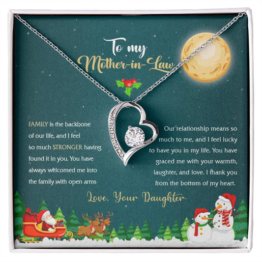 94314c Forever Love Necklace, Gift to my Stepmom with Beautiful Message Card