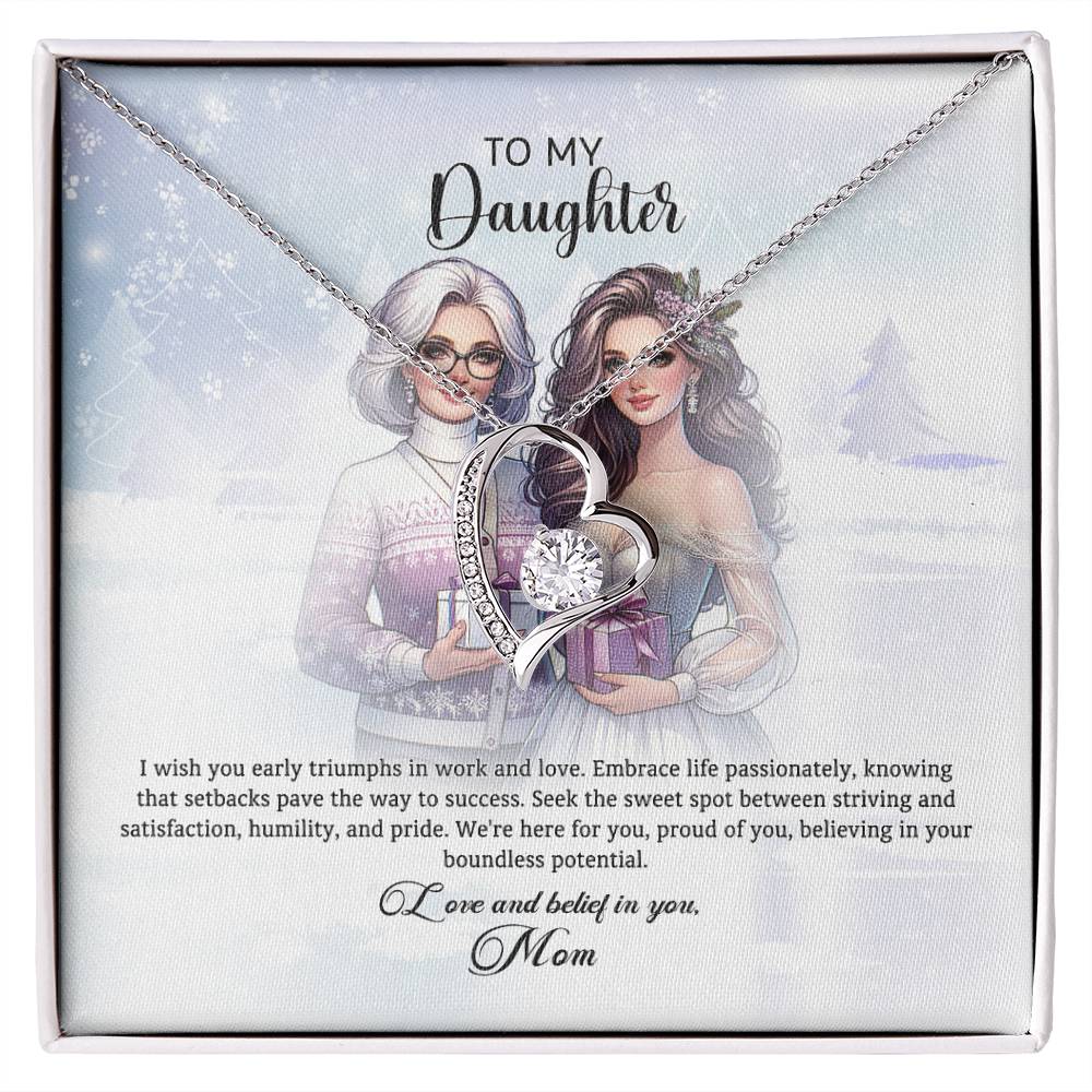 95311c Forever Love Necklace, Gift to my Daughter with Beautiful Message Card