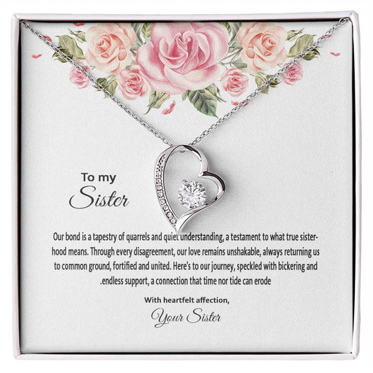 4031c Forever Love Necklace, Gift to my Sister with Beautiful Message Card