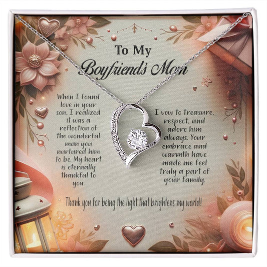 4044a Forever Love Necklace, Gift to my Boyfriend's Mom with Beautiful Message Card