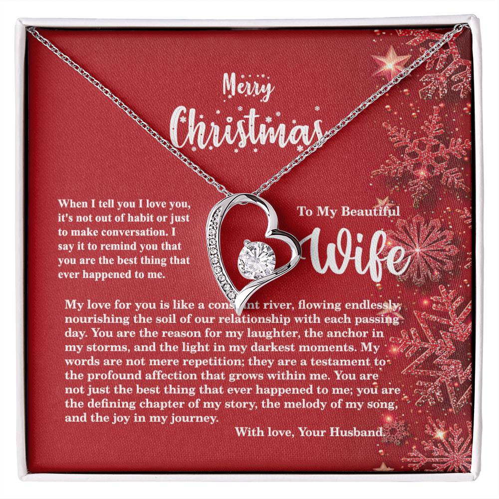 4013b Forever Love Necklace, Gift to my Wife with beautiful Message Card