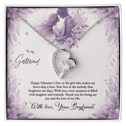Valentine-st10c Forever Love Necklace, Gift to my Girlfriend with Beautiful Message Card