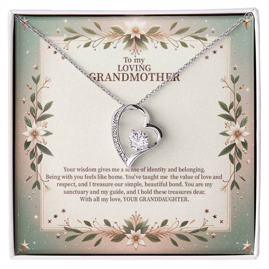 4049b Forever Love Necklace, Gift to my Grandma with Beautiful Message Card