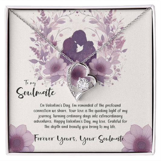Valentine-st9b Forever Love Necklace, Gift to My Soulmate with Beautiful Message Card