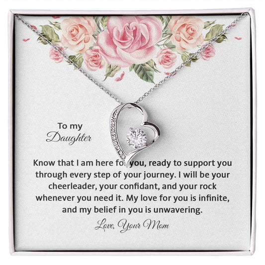 4031e Forever Love Necklace, Gift to my Daughter with Beautiful Message Card