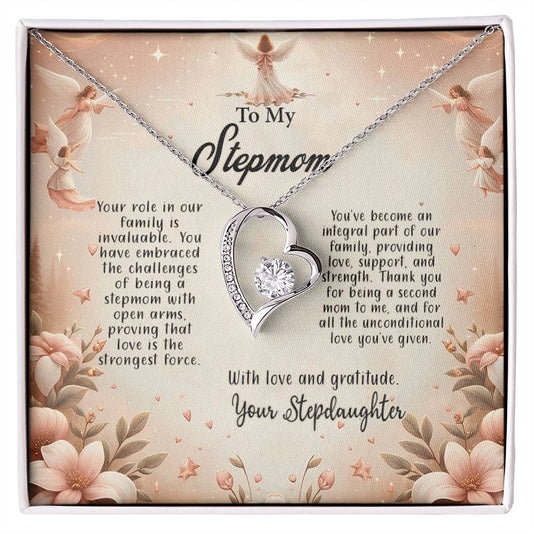 4052b Forever Love Necklace, Gift to my Stepmom with Beautiful Message Card