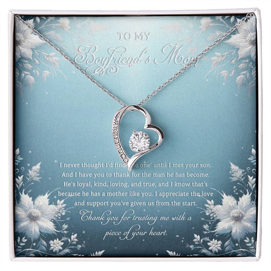 95313c Forever Love Necklace, Gift to my Boyfriend's Mom with Beautiful Message Card