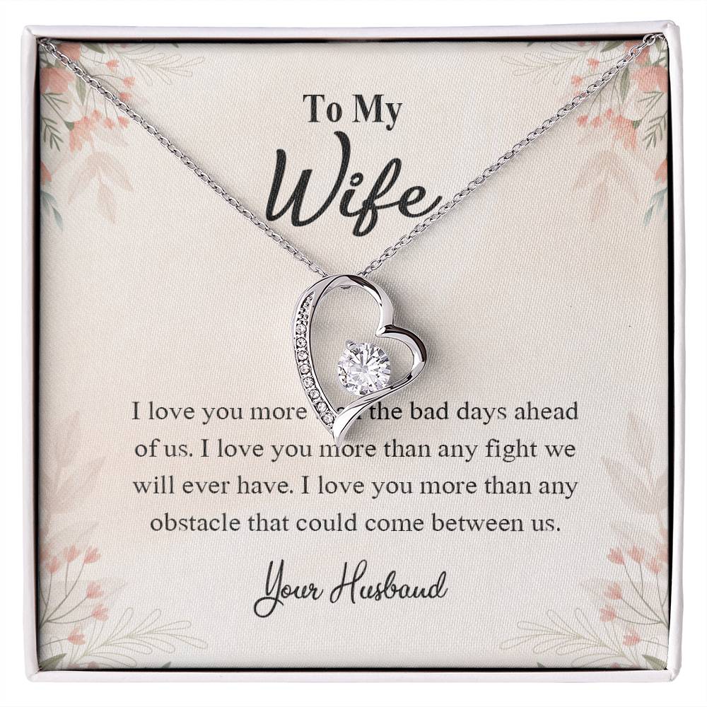 4025a Forever Love Necklace, Gift to my Wife with beautiful Message Card