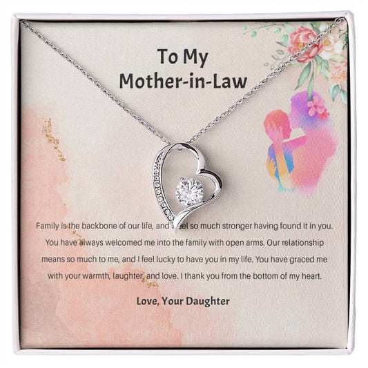 94689b Forever Love Necklace, Gift to my Stepmom with Beautiful Message Card