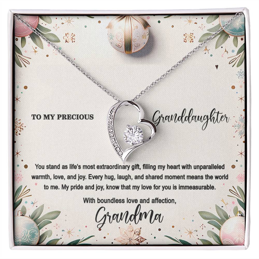 4048(b) Forever Love Necklace, Gift to my Granddaughter with Beautiful Message Card