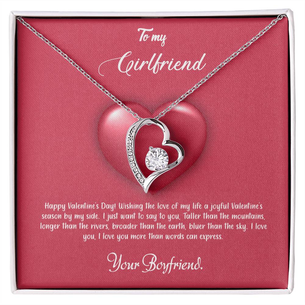 valentine-35c Forever Love Necklace, Gift to my Girlfriend with Beautiful Message Card