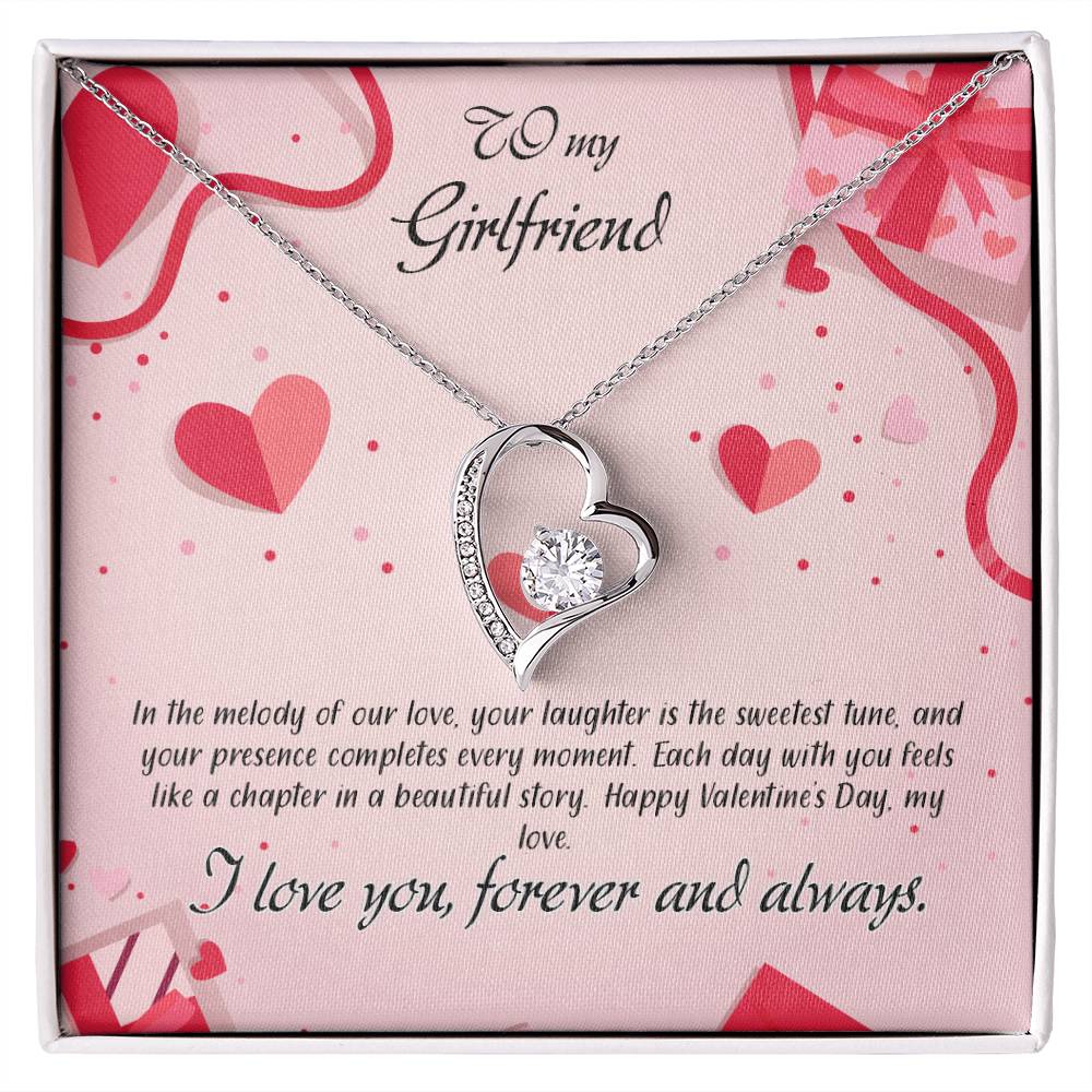 valentine-15c Forever Love Necklace, Gift to my Girlfriend with Beautiful Message Card